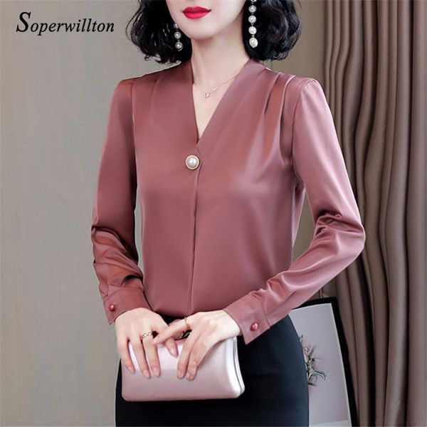 satin plus size women blouse v neck shirt spring autumn office lady shirts workwear female blusa casual beaded blouses, White
satin plus size women blouse v neck shirt spring autumn office lady shirts workwear female blusa casual beaded blouses, White
