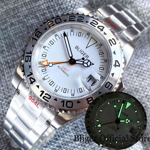 bliger jurk 40mm white orange gmt men's clock automatic clockwork born oyster band black hand sier insert plate sapphire, Slivery;brown
bliger jurk 40mm white orange gmt men's clock automatic clockwork born oyster band black hand sier insert plate sapphire, Slivery;brown