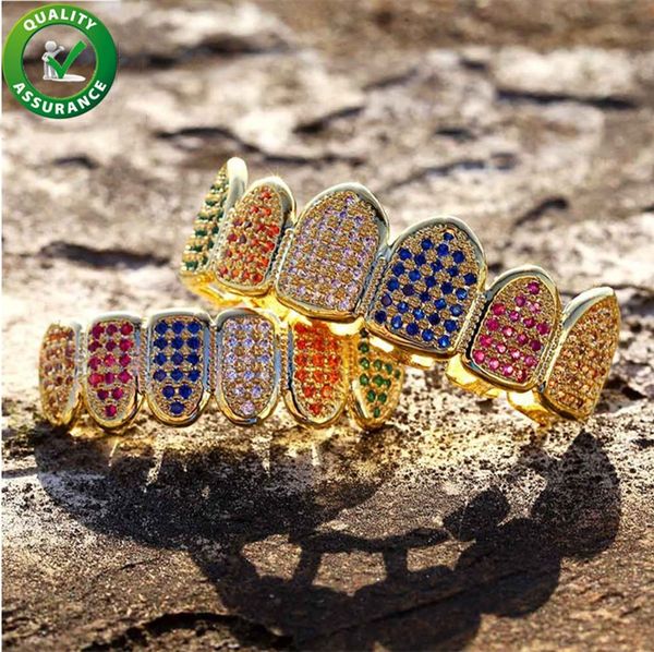 hip hop jewelry teeth grillz mens luxury designer rainbow iced out micro pave cz teeth grills caps & bottom colorful grills set fashion, Black
hip hop jewelry teeth grillz mens luxury designer rainbow iced out micro pave cz teeth grills caps & bottom colorful grills set fashion, Black