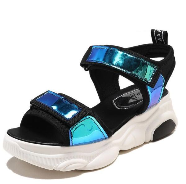 sandals summer ladies casual shoes women bling wedges buckle strap platform 5 cm sandalias mujer, Black
sandals summer ladies casual shoes women bling wedges buckle strap platform 5 cm sandalias mujer, Black