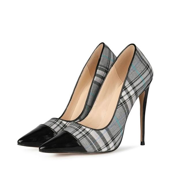 dress shoes mkkhou fashion single shoe women 2021 patent leather pointed patchwork plaid /12 cm high heels women's sizes 34-47, Black
dress shoes mkkhou fashion single shoe women 2021 patent leather pointed patchwork plaid /12 cm high heels women's sizes 34-47, Black