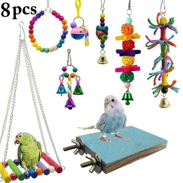 other bird supplies 8pcs funny parrot toy set cute assorted chew cage toys bell swing decoration hanging pet
other bird supplies 8pcs funny parrot toy set cute assorted chew cage toys bell swing decoration hanging pet