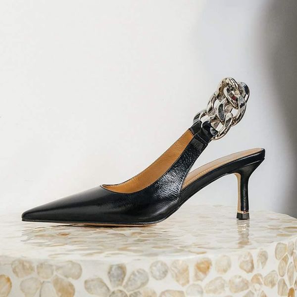 2021 gladiator sandals cow leather sweet chain high heels back strap summer shoes brand office lady party women sandals size 41, Black
2021 gladiator sandals cow leather sweet chain high heels back strap summer shoes brand office lady party women sandals size 41, Black