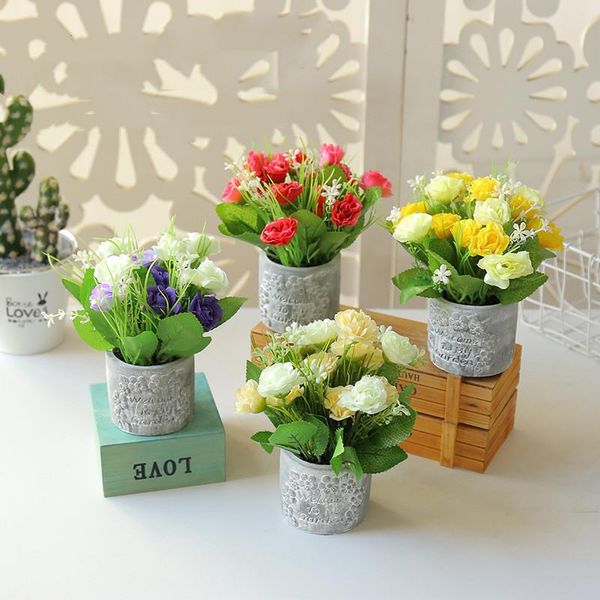 decorative flowers & wreaths fake silk flower peony bud core small rose simulation bonsai artificial plant pottd for home deskornaments
decorative flowers & wreaths fake silk flower peony bud core small rose simulation bonsai artificial plant pottd for home deskornaments