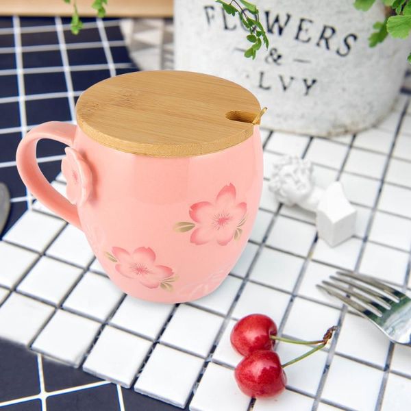mugs 1 pc ceramic mug cup creative sakura embossed 400ml (with wooden lid, spoon)
mugs 1 pc ceramic mug cup creative sakura embossed 400ml (with wooden lid, spoon)