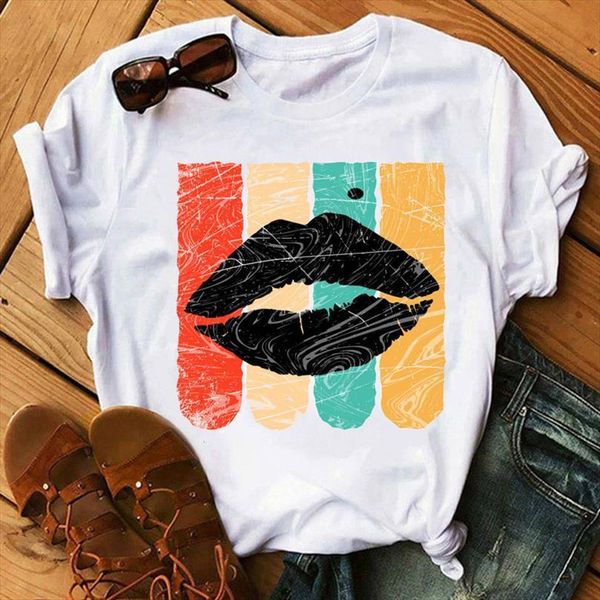 fashion and women harajuku men lip lipstick tee summer short sleeve camiseta, White;black
fashion and women harajuku men lip lipstick tee summer short sleeve camiseta, White;black
