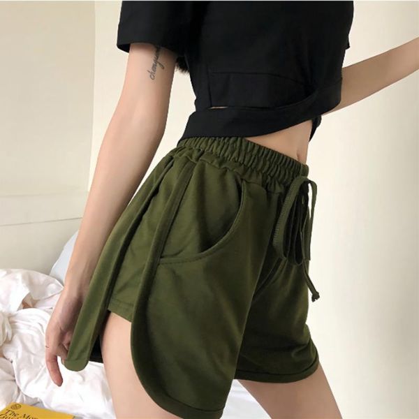 women's shorts elastic high waist show leisure sports pants summer simple solid color, White;black
women's shorts elastic high waist show leisure sports pants summer simple solid color, White;black