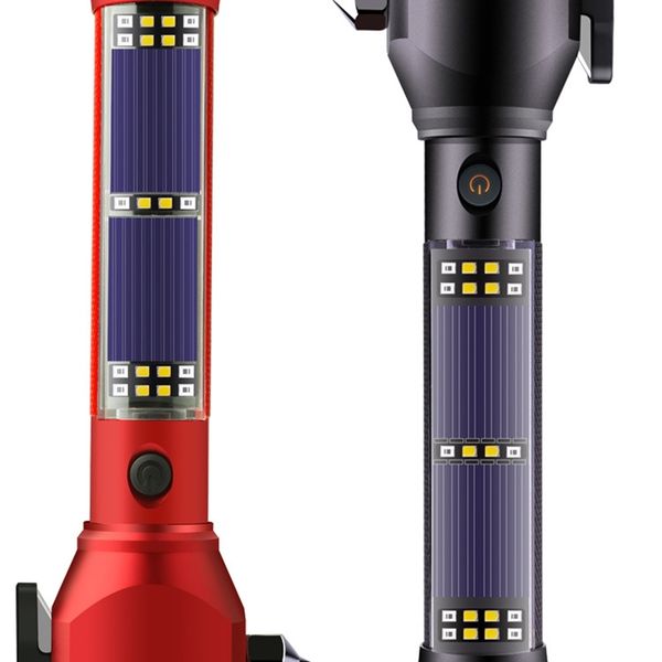 Outdoor solar car safety hammer fire emergency multi-function T6 strong flash LED work light
Outdoor solar car safety hammer fire emergency multi-function T6 strong flash LED work light