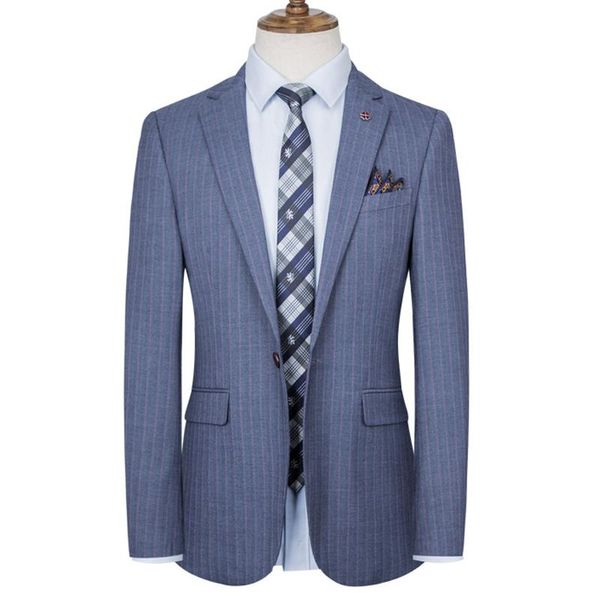 men's suits & blazers men blazer one buttons lapel autumn winter classic gray stripe suit jacket businesscasual long sleeve coat 2021, White;black
men's suits & blazers men blazer one buttons lapel autumn winter classic gray stripe suit jacket businesscasual long sleeve coat 2021, White;black