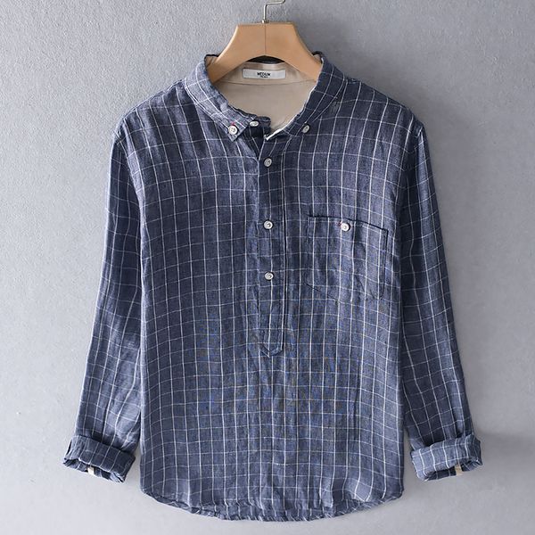 2021 new 100% linen plaid brand long sleeve casual for men fashion comfortable shirt mens breathable shirts male lpfc, White
2021 new 100% linen plaid brand long sleeve casual for men fashion comfortable shirt mens breathable shirts male lpfc, White