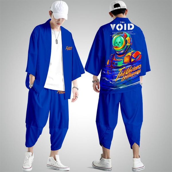 ethnic clothing men blue skull astronuat print cardigan blouse haori obi asian clothes samurai harajuku japanese fashion kimono and pant sui, Red
ethnic clothing men blue skull astronuat print cardigan blouse haori obi asian clothes samurai harajuku japanese fashion kimono and pant sui, Red