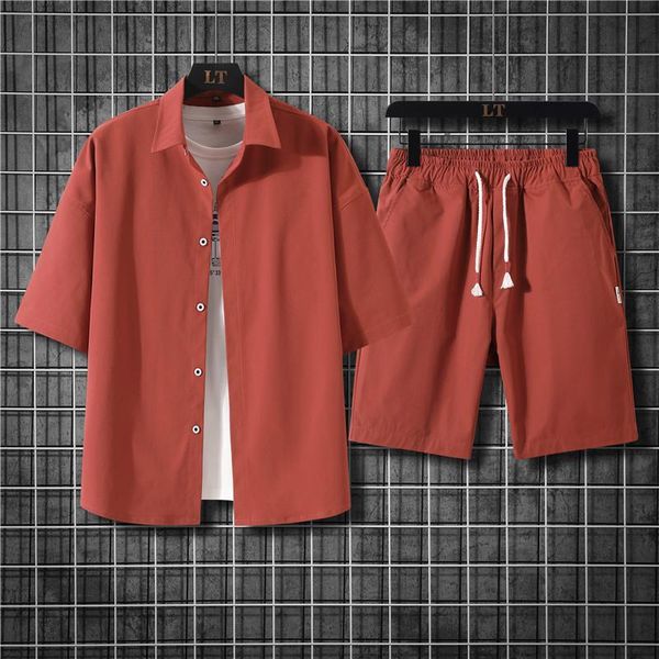men's tracksuits 2021 summer shirt loose short-sleeved suit trendy fashion two-piece solid color clothing, Gray
men's tracksuits 2021 summer shirt loose short-sleeved suit trendy fashion two-piece solid color clothing, Gray