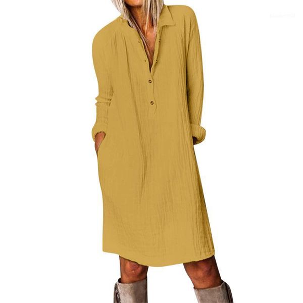 casual dresses fall european and american women's dress vintage cotton linen lapel long sleeve solid color boho loose midi, Black;gray
casual dresses fall european and american women's dress vintage cotton linen lapel long sleeve solid color boho loose midi, Black;gray