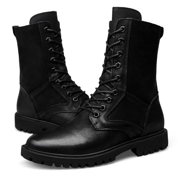 boots men genuine leather male winter motorcycle ankle botas hombre lace-up basic man fashion, Black
boots men genuine leather male winter motorcycle ankle botas hombre lace-up basic man fashion, Black
