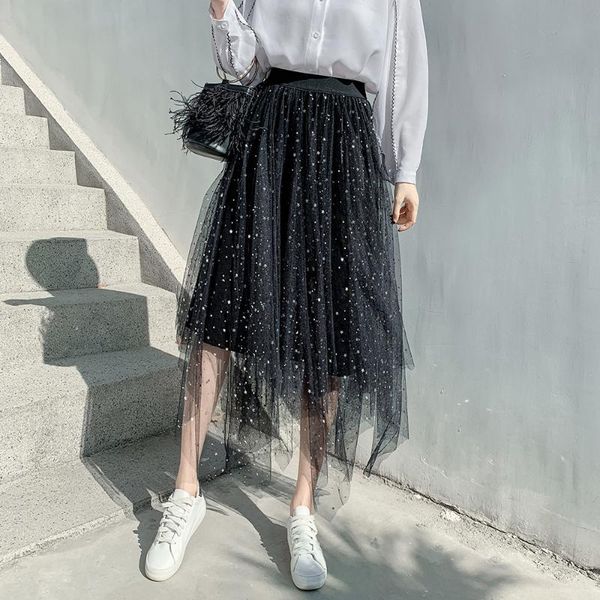 skirts 2021 summer style star irregular mesh mid-length fairy skirt industrial gauze harajuku sequin, Black
skirts 2021 summer style star irregular mesh mid-length fairy skirt industrial gauze harajuku sequin, Black
