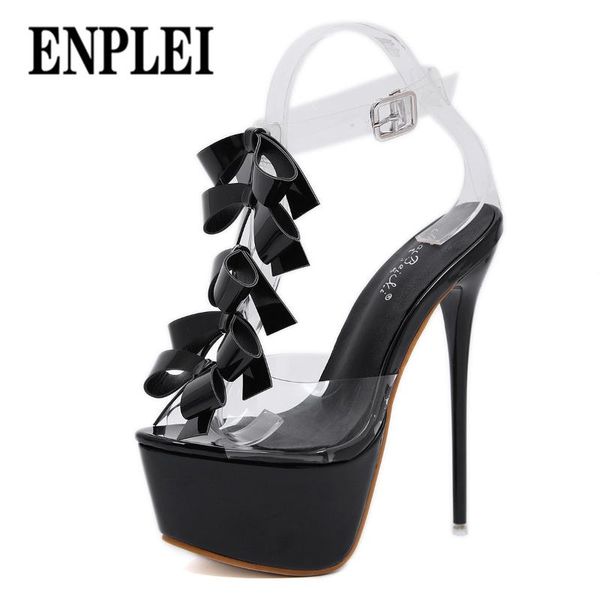 dress shoes enplei 2021 solid color banquet elegant hollow bow transparent thin high heel platform female sandals, Black
dress shoes enplei 2021 solid color banquet elegant hollow bow transparent thin high heel platform female sandals, Black