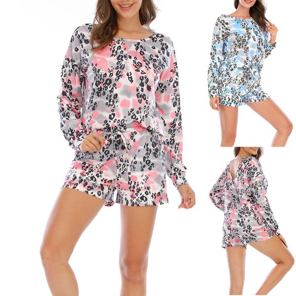 independent live snew european and american style pajamas womens leopard print long sleeve shorts womens home wear, Black;white
independent live snew european and american style pajamas womens leopard print long sleeve shorts womens home wear, Black;white