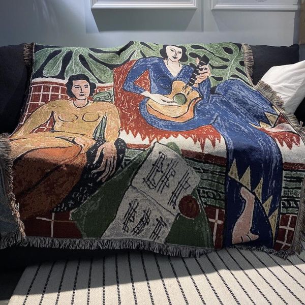 blankets casual carpet decoration guitar woman matisse sofa leisure single tapestry blanket throw
blankets casual carpet decoration guitar woman matisse sofa leisure single tapestry blanket throw