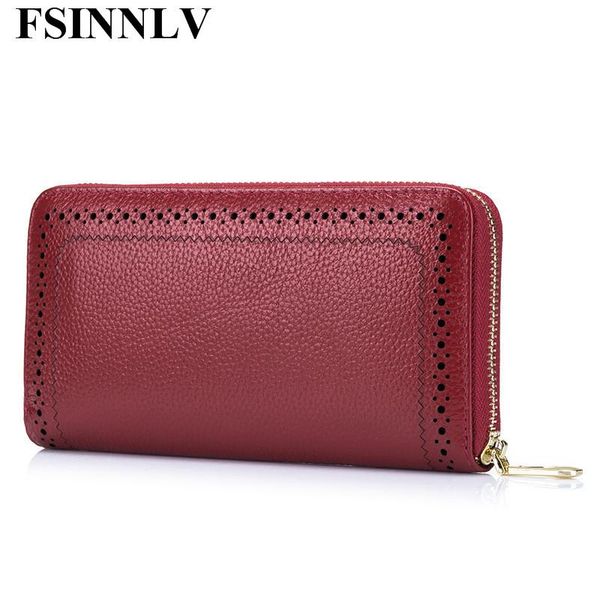 wallets fsinnlv genuine leather wallet for women lady long purse female card holder day clutch dc156, Red;black
wallets fsinnlv genuine leather wallet for women lady long purse female card holder day clutch dc156, Red;black