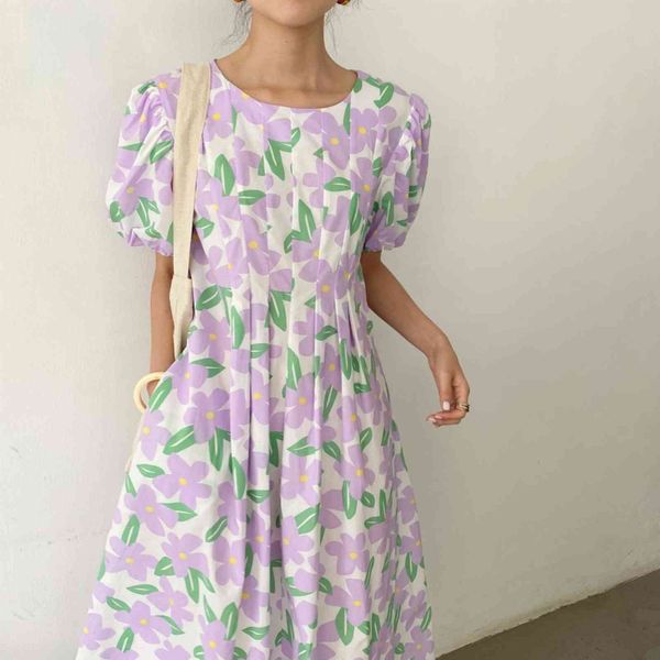 casual dresses women summer round collar folds long floral dress puff sleeve slim waist a-line midi sundress pvdc, Black;gray
casual dresses women summer round collar folds long floral dress puff sleeve slim waist a-line midi sundress pvdc, Black;gray