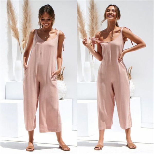 fashion women simple jumpsuit casual playsuit lady loose romper wide leg summer holiday beach long pants, Black;white
fashion women simple jumpsuit casual playsuit lady loose romper wide leg summer holiday beach long pants, Black;white