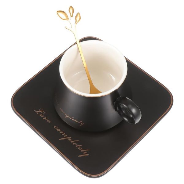 cups & saucers 1 set of household exquisite coffee cup ceramic with spoon and dish (black)
cups & saucers 1 set of household exquisite coffee cup ceramic with spoon and dish (black)