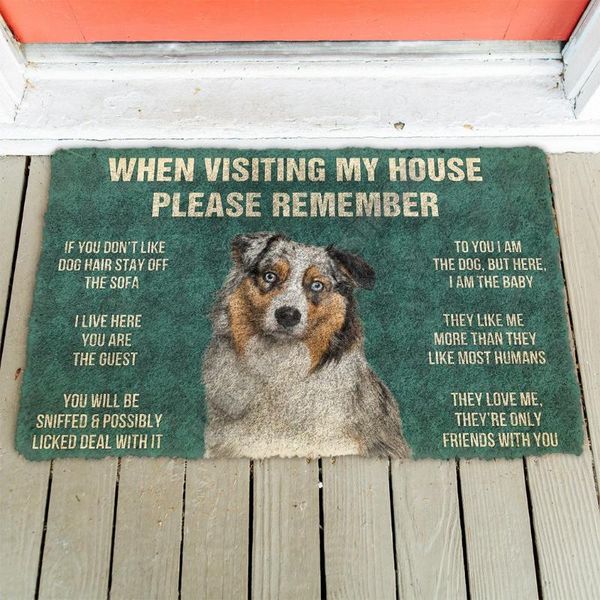 carpets 3d please remember australian shepherd dog's house rules doormat non slip door floor mats decor porch
carpets 3d please remember australian shepherd dog's house rules doormat non slip door floor mats decor porch