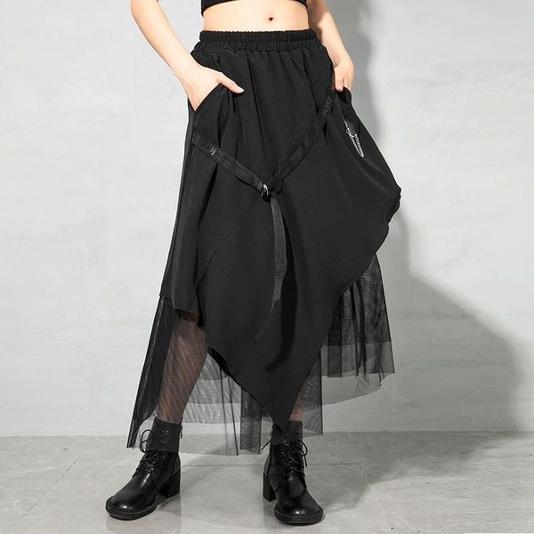 skirts black patchwork women irregular gauze streetwear mujer faldas 2021 spring summer asymmetrical design jupe 13a225
skirts black patchwork women irregular gauze streetwear mujer faldas 2021 spring summer asymmetrical design jupe 13a225