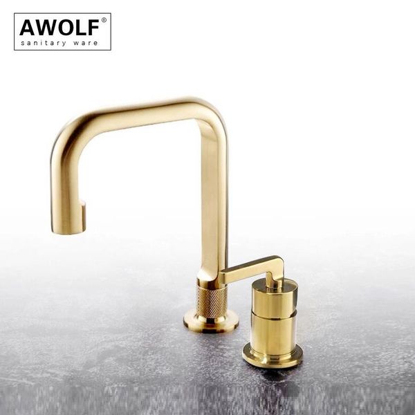 bathroom sink faucets brushed gold basin faucet solid brass deck mounted dual hole black industrial style and cold mixer tap ml8110
bathroom sink faucets brushed gold basin faucet solid brass deck mounted dual hole black industrial style and cold mixer tap ml8110