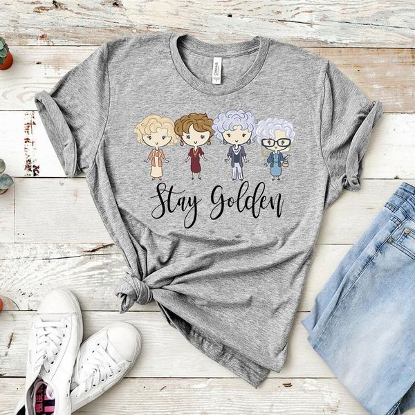2021 stay golden shirt women golden years t-shirt golden girls shirts funny graphic tee cute, White
2021 stay golden shirt women golden years t-shirt golden girls shirts funny graphic tee cute, White