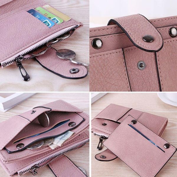 wallets 2021 ladies wallet short zipper solid color small fresh folding card case multifunctional fashion clutch, Red;black
wallets 2021 ladies wallet short zipper solid color small fresh folding card case multifunctional fashion clutch, Red;black