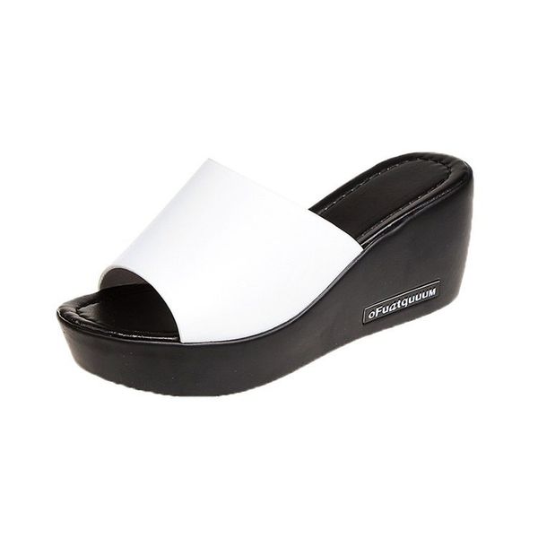 casual women fish mouth platform high heels sandals slope sandals slippers simple black white shoes wedge leather casual shoes
casual women fish mouth platform high heels sandals slope sandals slippers simple black white shoes wedge leather casual shoes