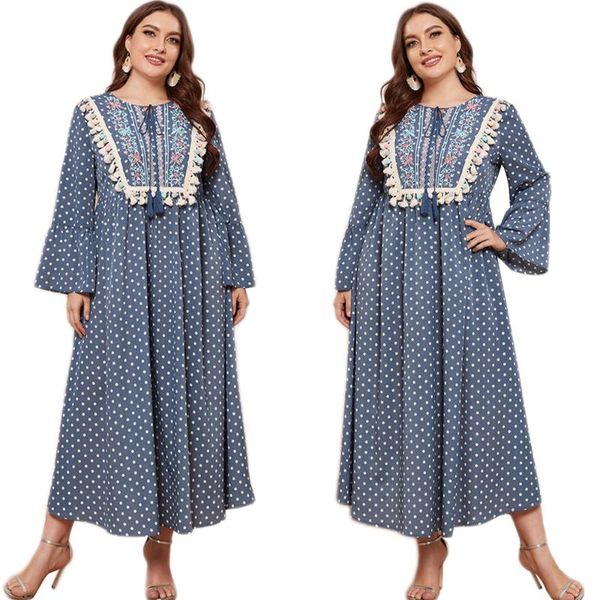 ethnic clothing plus size muslim women polka dot embroidery long dress arabic kaftan dubai turkish tassel abaya middle east islamic, Red
ethnic clothing plus size muslim women polka dot embroidery long dress arabic kaftan dubai turkish tassel abaya middle east islamic, Red