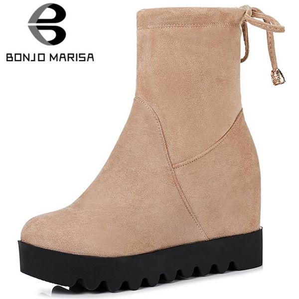 boots bonjomarisa arrival big size 43 stylish winter shoes women platform height increasing heels ankle, Black
boots bonjomarisa arrival big size 43 stylish winter shoes women platform height increasing heels ankle, Black