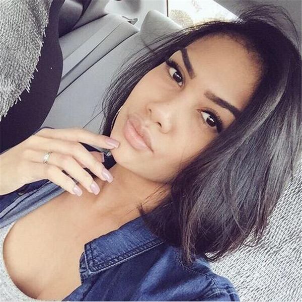 side part brazilian bob style hair wigs for black women straight human hair wigs bob style full lace wig with baby hair, Black;brown
side part brazilian bob style hair wigs for black women straight human hair wigs bob style full lace wig with baby hair, Black;brown