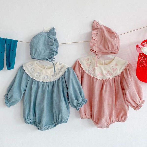 rompers infant baby girls jumpsuit+hat toddler girl romper cotton long sleeve spring autumn born clothes, Blue
rompers infant baby girls jumpsuit+hat toddler girl romper cotton long sleeve spring autumn born clothes, Blue