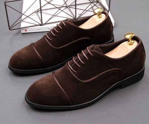 dress shoes trendsetter suede lace-up flats for men fashion designer wedding oxford formal sapato social masculino, Black
dress shoes trendsetter suede lace-up flats for men fashion designer wedding oxford formal sapato social masculino, Black