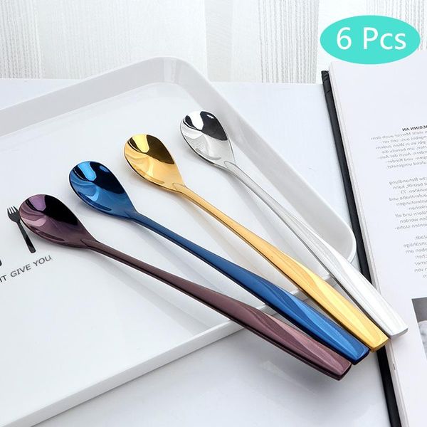 flatware sets 6 pcs stainless steel coffee spoon long handle creative drinking tools kitchen gadget tableware ice spoons
flatware sets 6 pcs stainless steel coffee spoon long handle creative drinking tools kitchen gadget tableware ice spoons