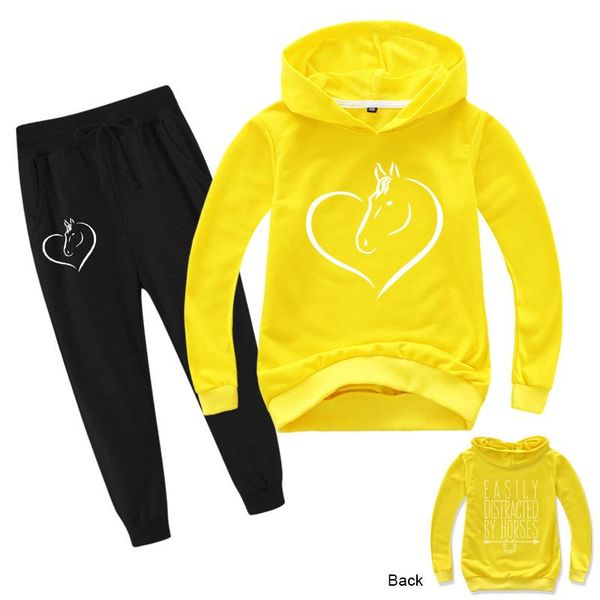 clothing sets cartoon horse print yellow hoodies + black pants 2pcs set sport suit kids clothes teen girls children fall outfits, White
clothing sets cartoon horse print yellow hoodies + black pants 2pcs set sport suit kids clothes teen girls children fall outfits, White