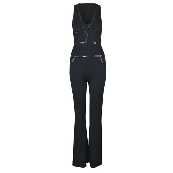 women's jumpsuits & rompers sequins black bandage jumpsuit 2021 elegant knitted designer party, Black;white
women's jumpsuits & rompers sequins black bandage jumpsuit 2021 elegant knitted designer party, Black;white