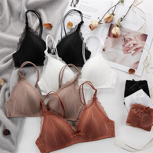 womens lace french triangle cup bralette thin section wire bra push up seamless underwear bustiers & corsets, Black;white
womens lace french triangle cup bralette thin section wire bra push up seamless underwear bustiers & corsets, Black;white