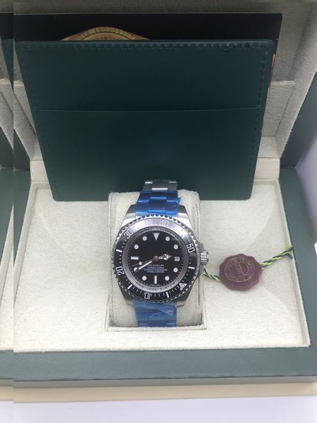 with original box luxury men watch sea-dweller ceramic bezel 44mm stanless steel 116660 automatic business casual mens watch wristwatches, Slivery;brown
with original box luxury men watch sea-dweller ceramic bezel 44mm stanless steel 116660 automatic business casual mens watch wristwatches, Slivery;brown