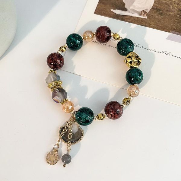charm bracelets lovoacc bohemia green red color natural stone beaded for women handmade shell shape crystal jewelry, Golden;silver
charm bracelets lovoacc bohemia green red color natural stone beaded for women handmade shell shape crystal jewelry, Golden;silver