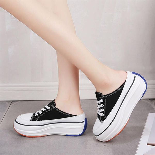 slippers black lace-up canvas fashion geared non-slip platform shoes 2021 summer retro light women leisure increase 7cm
slippers black lace-up canvas fashion geared non-slip platform shoes 2021 summer retro light women leisure increase 7cm