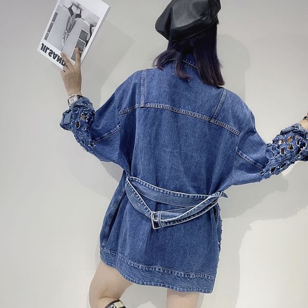 casual chic jacket for women lapel long sleeve sashes hollow out solid denim jackets female fashion new clothing, Black;brown
casual chic jacket for women lapel long sleeve sashes hollow out solid denim jackets female fashion new clothing, Black;brown
