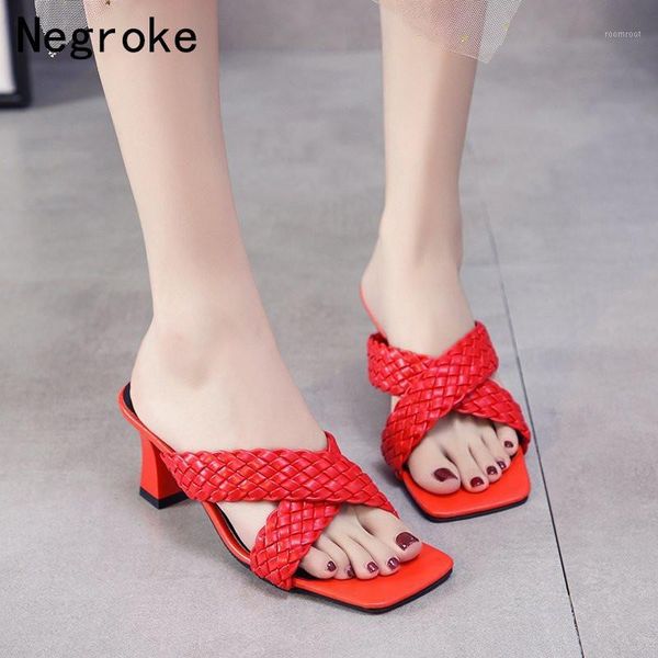 slippers pu weave square head peep toe high heel summer fashion slip on 6.5cm heels slides party women mules size 441, Black
slippers pu weave square head peep toe high heel summer fashion slip on 6.5cm heels slides party women mules size 441, Black