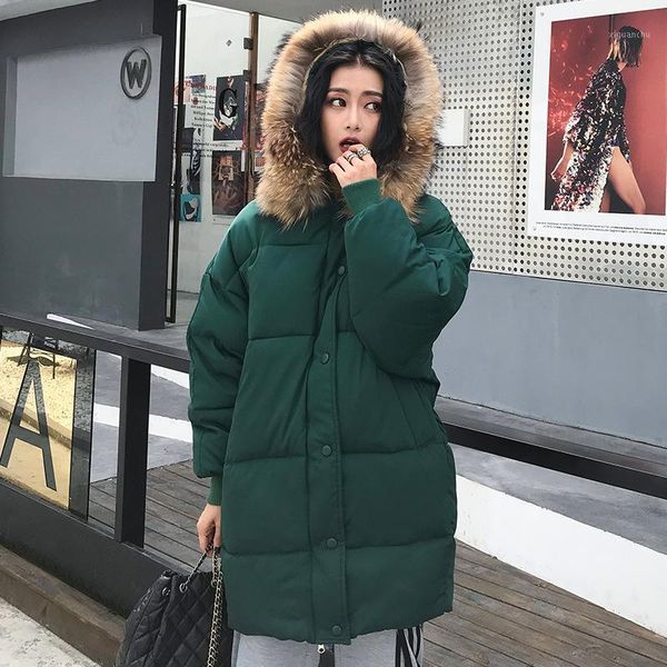 johnature korean loose winter new student fur collar long parkas coats 2018 solid color zippers 5 colors warm women parkas1, Black
johnature korean loose winter new student fur collar long parkas coats 2018 solid color zippers 5 colors warm women parkas1, Black