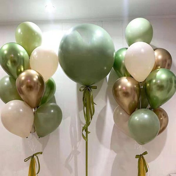 party decoration 10/18inch retro bean green latex balloons mix metal gold light balloon wedding birthday decor baby shower air globos
party decoration 10/18inch retro bean green latex balloons mix metal gold light balloon wedding birthday decor baby shower air globos