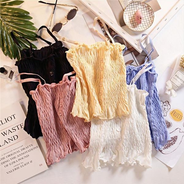 buttoned up knitting women tanks knitted cute crop pleated camisole ladies sleveeless spaghetti for, White
buttoned up knitting women tanks knitted cute crop pleated camisole ladies sleveeless spaghetti for, White