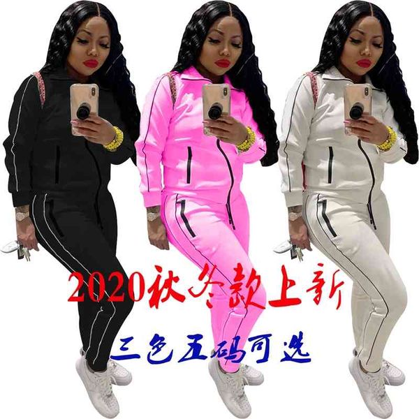 th3564 zipper splicing women's fashion sports leisure autumn and winter suit, Gray
th3564 zipper splicing women's fashion sports leisure autumn and winter suit, Gray